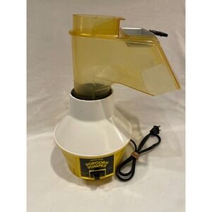 Wear-Ever Popcorn Pumper 73000 Vintage Hot Air Popcorn Popper Yellow WORKS!